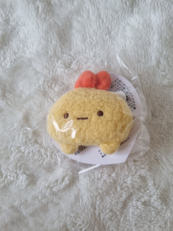 San-X Sumikko Gurashi, Sumikko I Love Series, Safety Pin Badge Ebi Furai Plush, 6cm