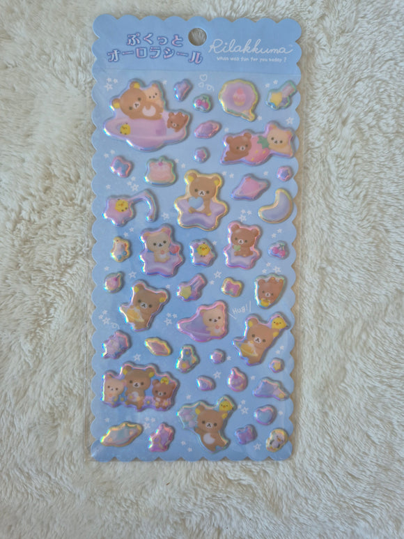 San-X Rilakkuma Dreamy 3D Puffy Sticker Set