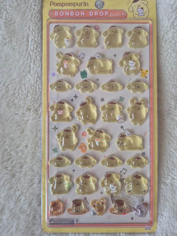 Sanrio, Pom pom purin Bonbon Drop Stickers