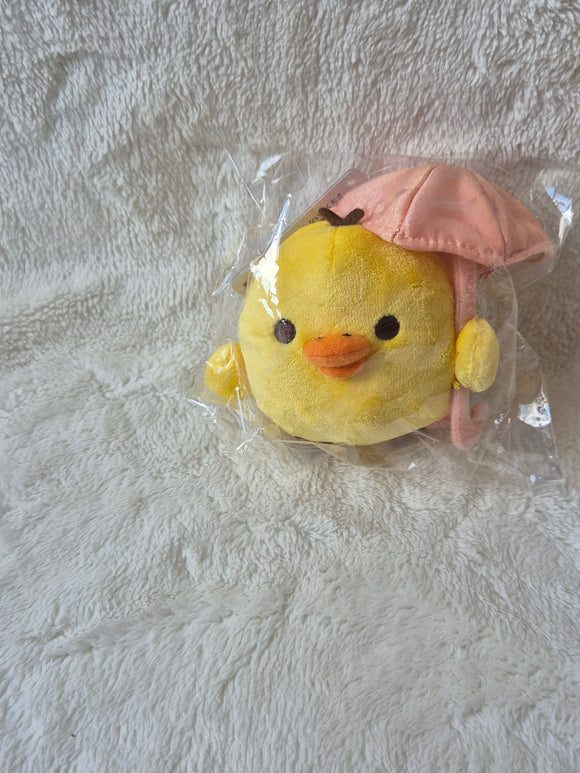 San-X Rilakkuma Rainy Days Kiiroitori Keychain Plush